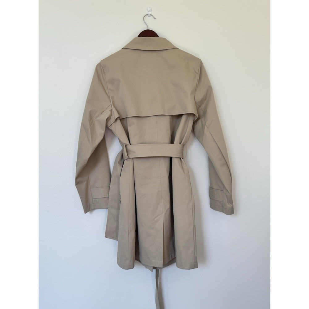 Time And Tru Classic Trench Coat Tan Beige Women's - Picture 5 of 7